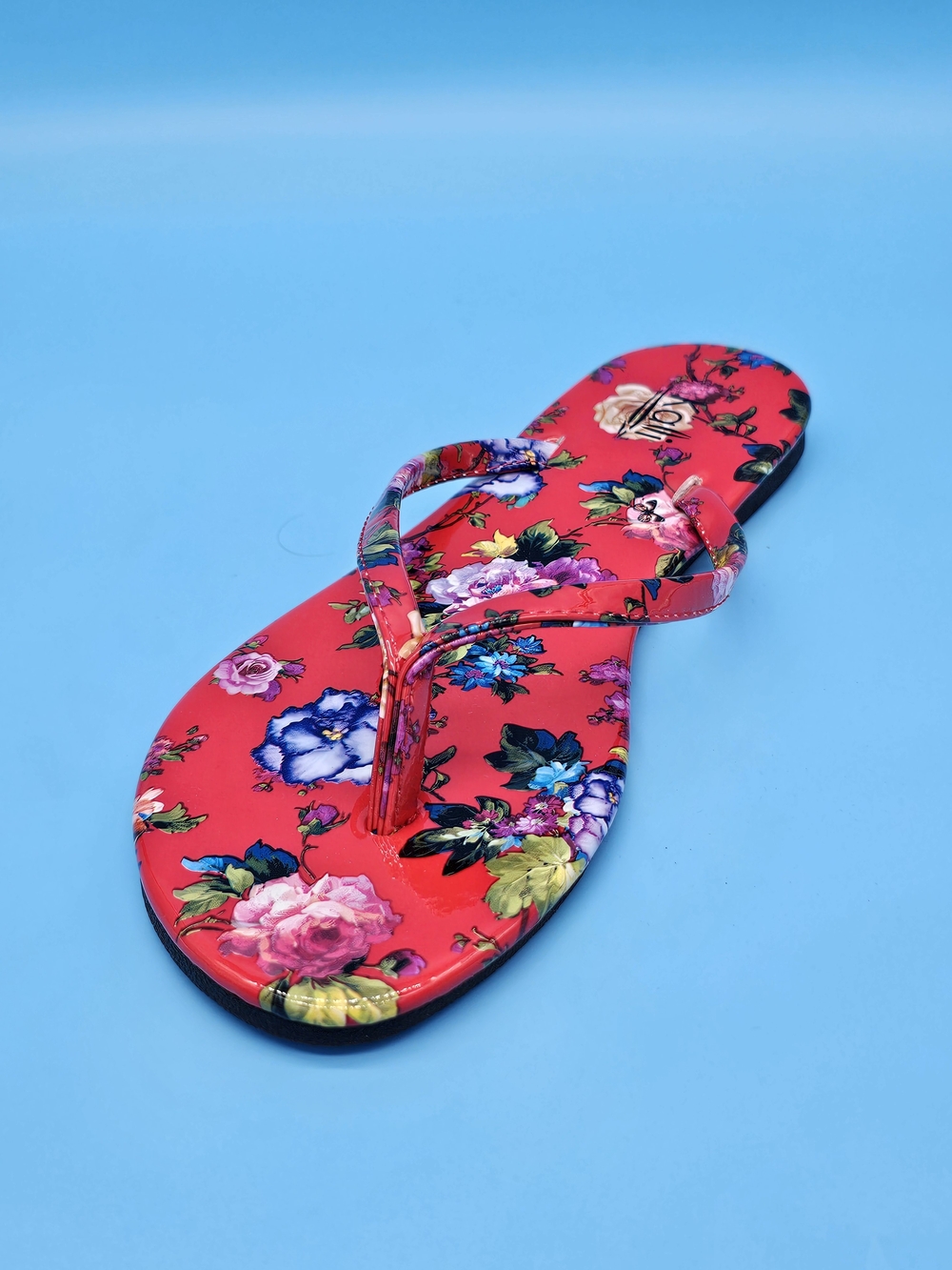 Floral Red Women's Flip Flop Sandals